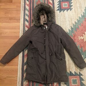 AllSaints Coln Parka fur-lined XS